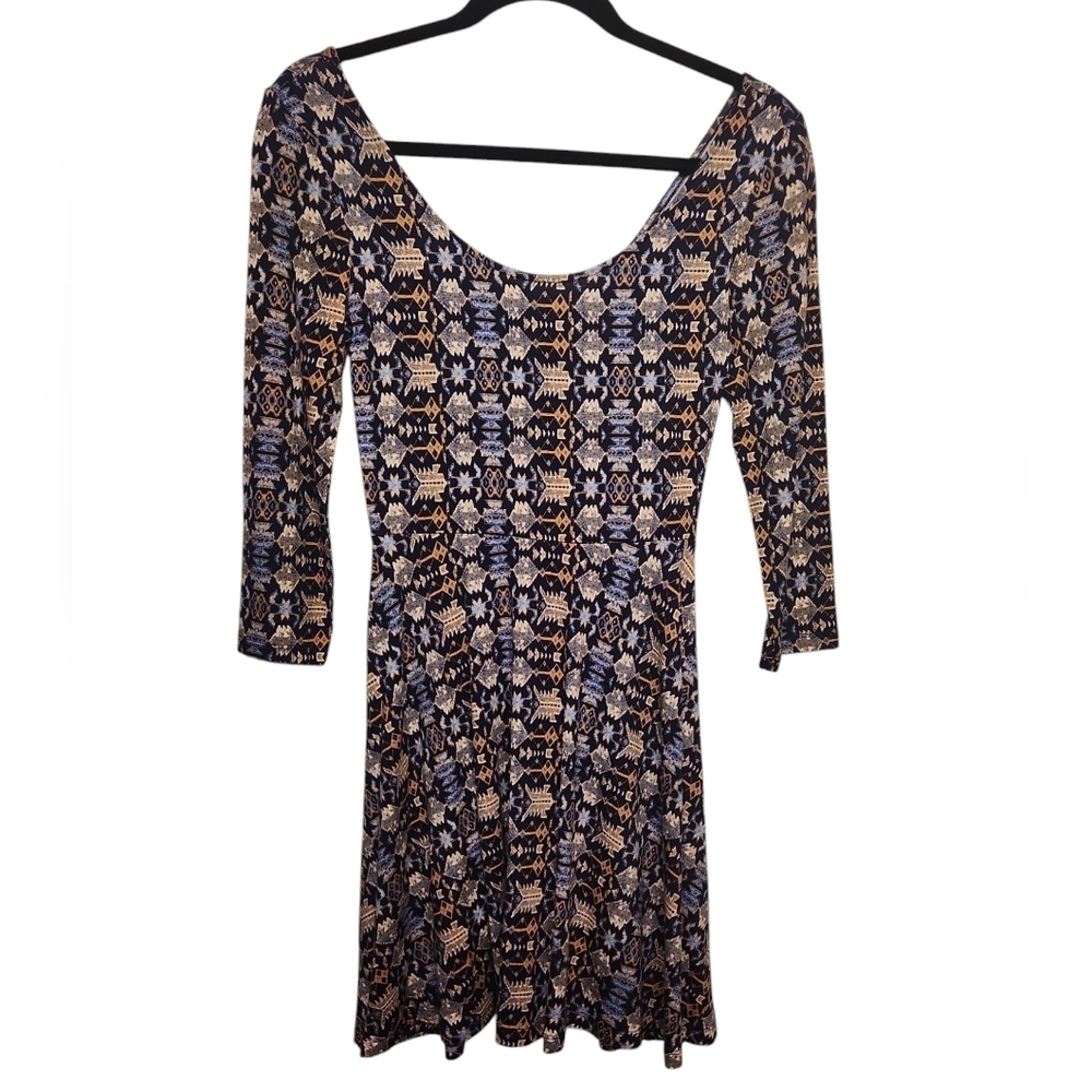 FOREVER 21 Southwestern NativeAmerican Inspired Design Fit & Flare Dress Size XS